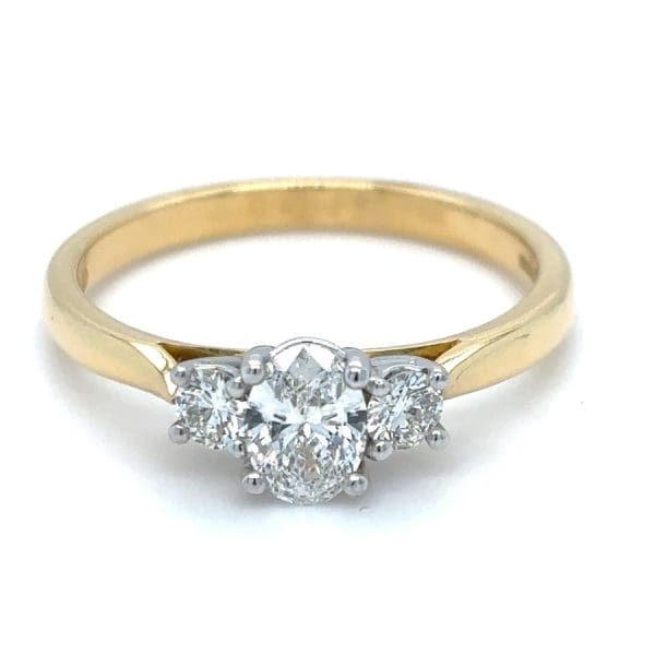 18ct Yellow Gold Three Stone 0.60ct Diamond Ring