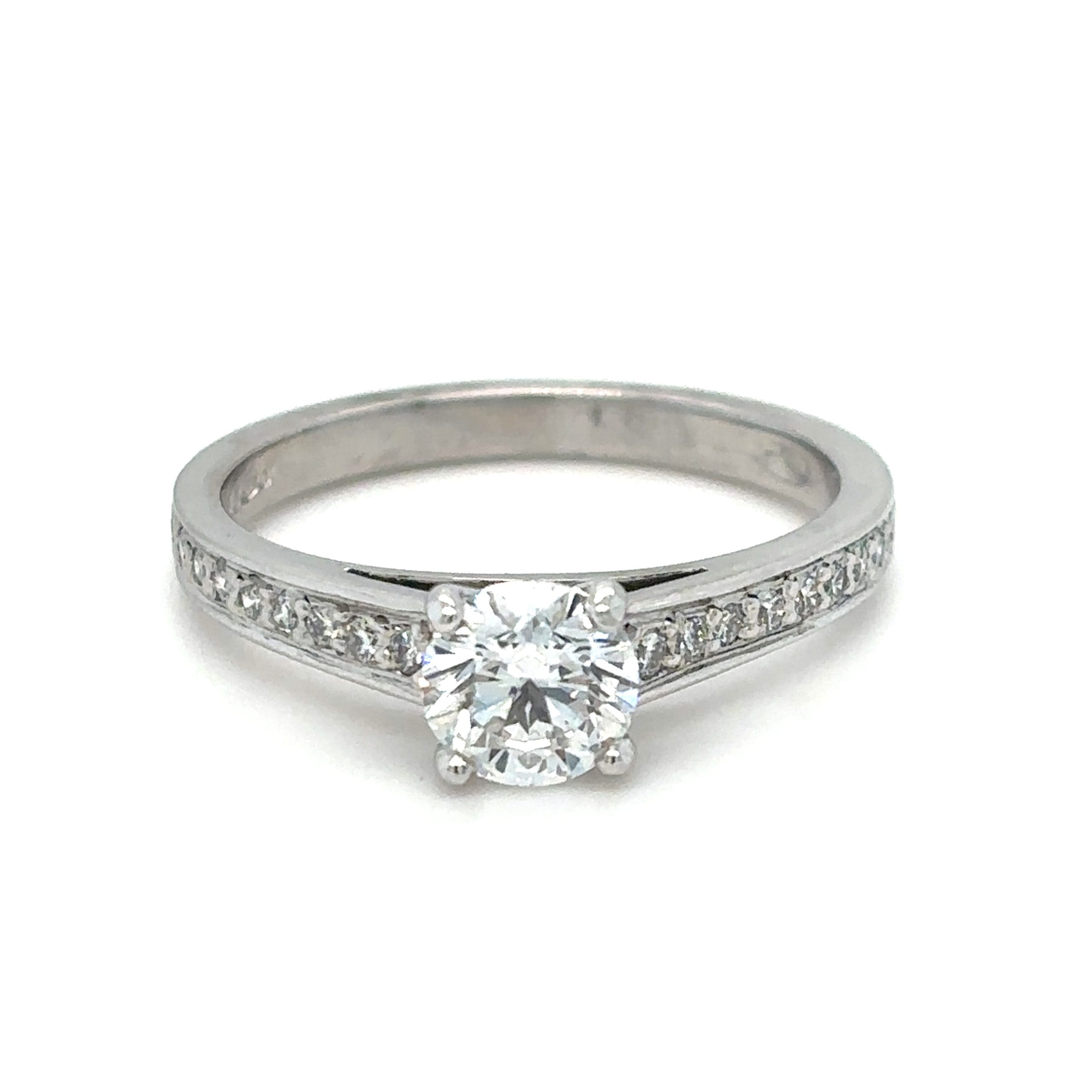 Platinum Single Stone 0.70ct Diamond Engagement Ring