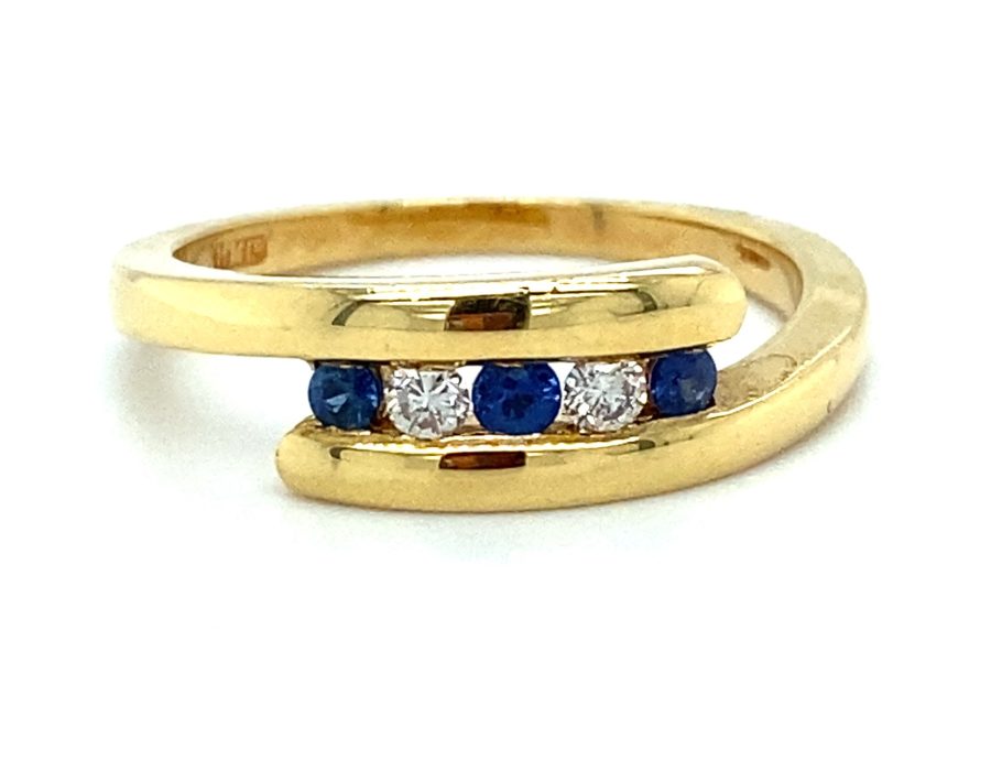 18ct Gold Sapphire and Diamond Dress Ring