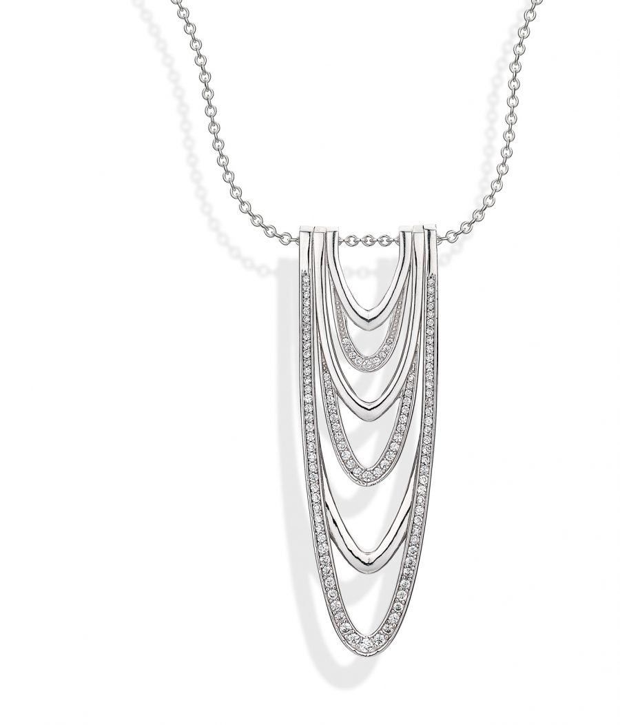 Vixi Silver Silk Multi Pendant and Chain