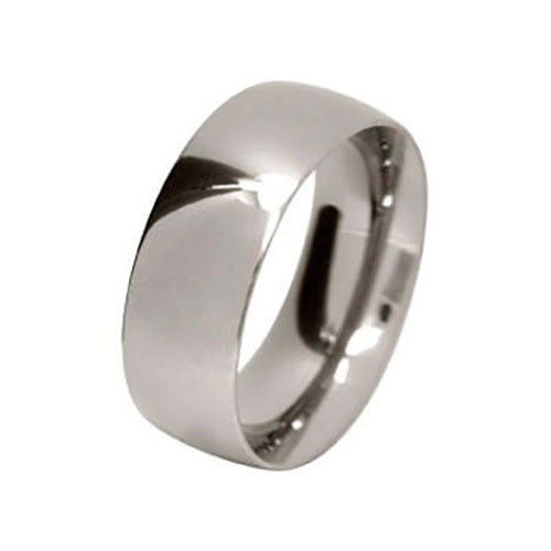 Titanium Court Polished Wedding Ring