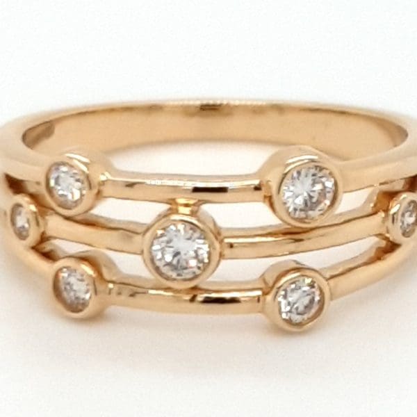 18ct Gold Diamond Bubble Dress Ring