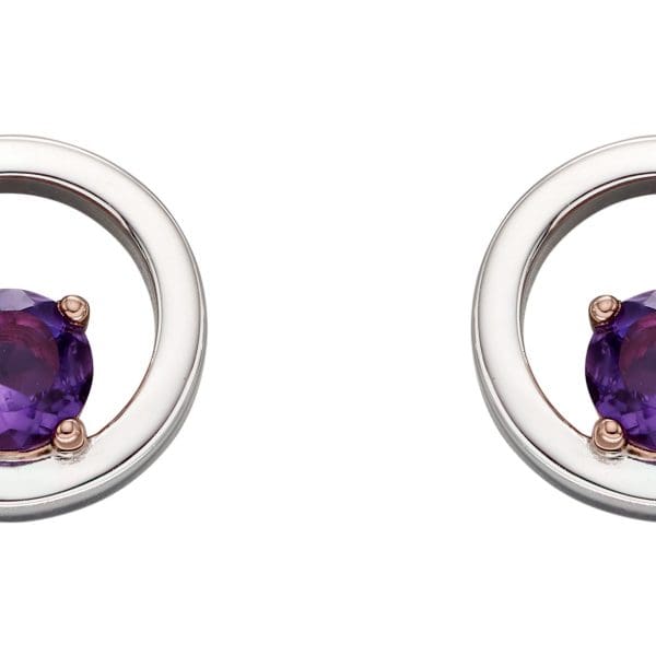Open Circle Stud Earrings
